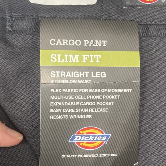 Dickies Cargo Pants Men's Size 34x32 Slim Fit Straight Leg Flex Fabric Pocket - Picture 1 of 7